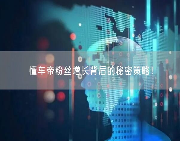 懂车帝粉丝增长背后的秘密策略！